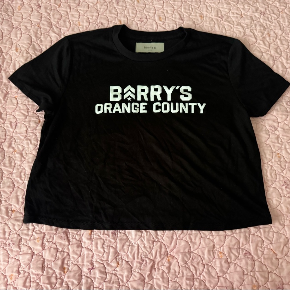 Like New Barry's Bootcamp Cropped Shirt Orange County
